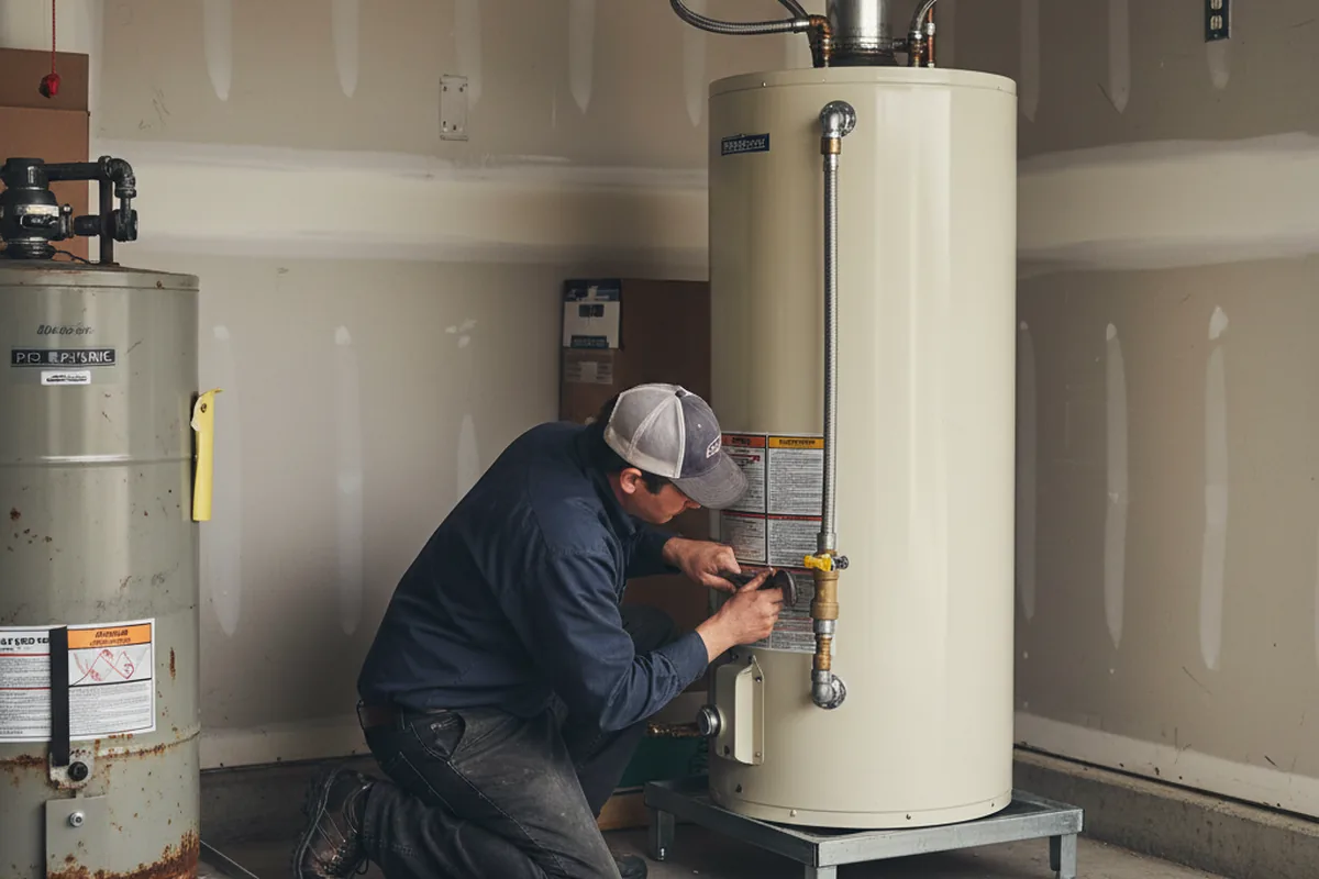 Water heater and shutoff valve replacement in Marion